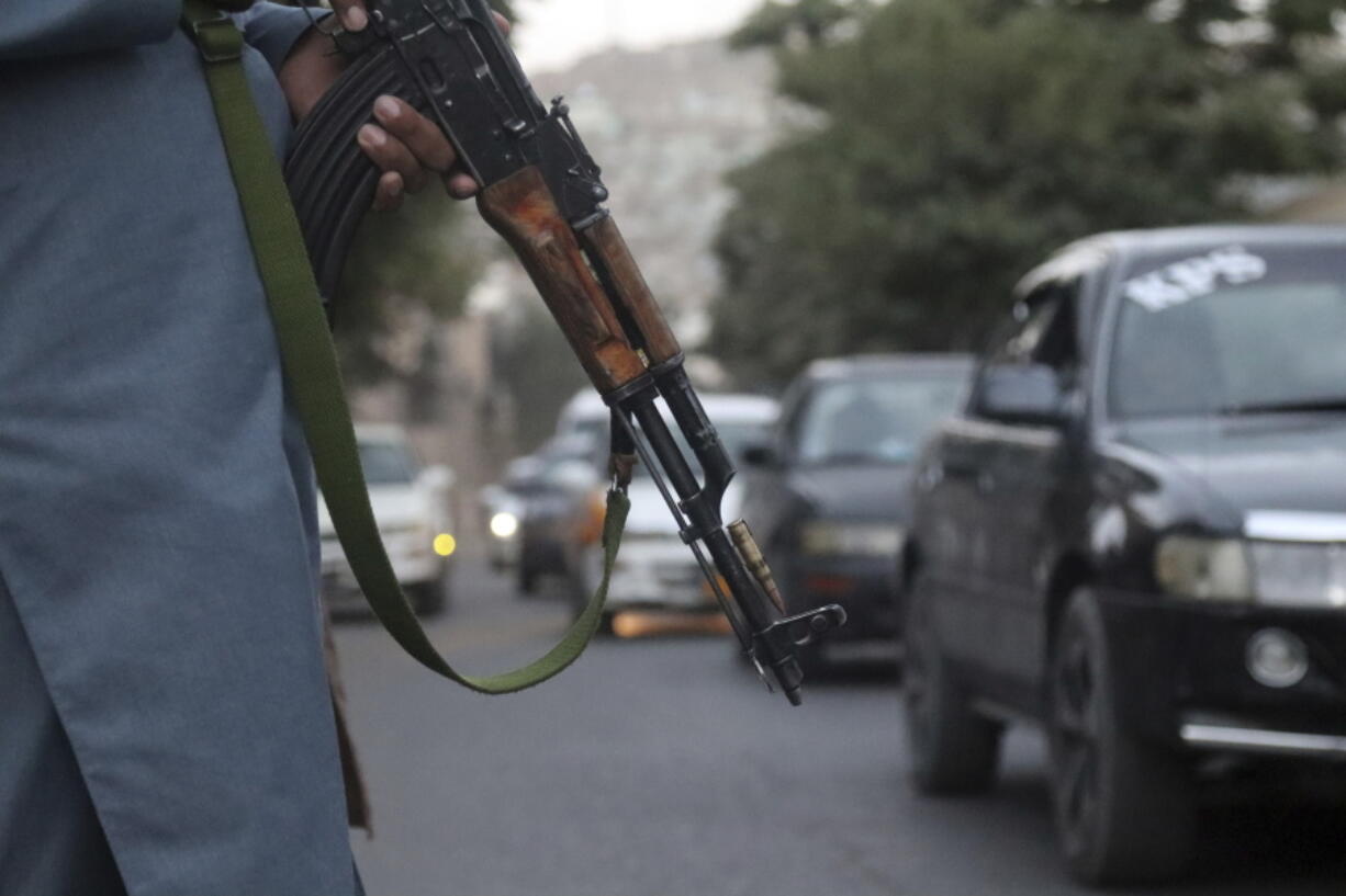 Taliban fighter patrol in Kabul, Afghanistan, Saturday, Aug. 28, 2021.