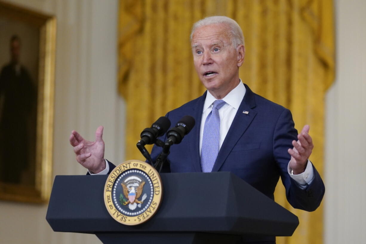 President Joe Biden speaks about prescription drug prices and his "Build Back Better" agenda from the East Room of the White House, Thursday, Aug. 12, 2021, in Washington.