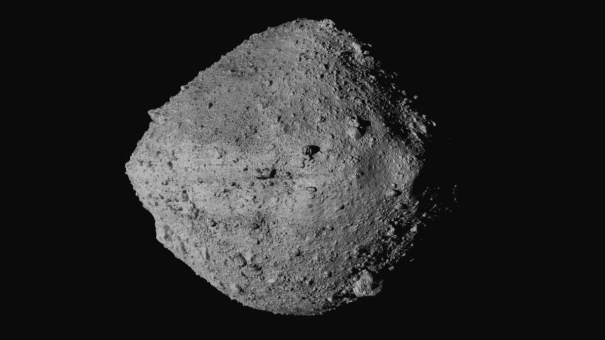 The asteroid Bennu from the OSIRIS-REx spacecraft.