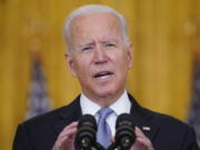 FILE - In this Aug. 16, 2021, file photo President Joe Biden speaks about Afghanistan from the East Room of the White House in Washington. The Biden administration will move to require that nursing home staff are vaccinated against COVID-19 as a condition for those facilities to continue receiving federal Medicare and Medicaid funding.