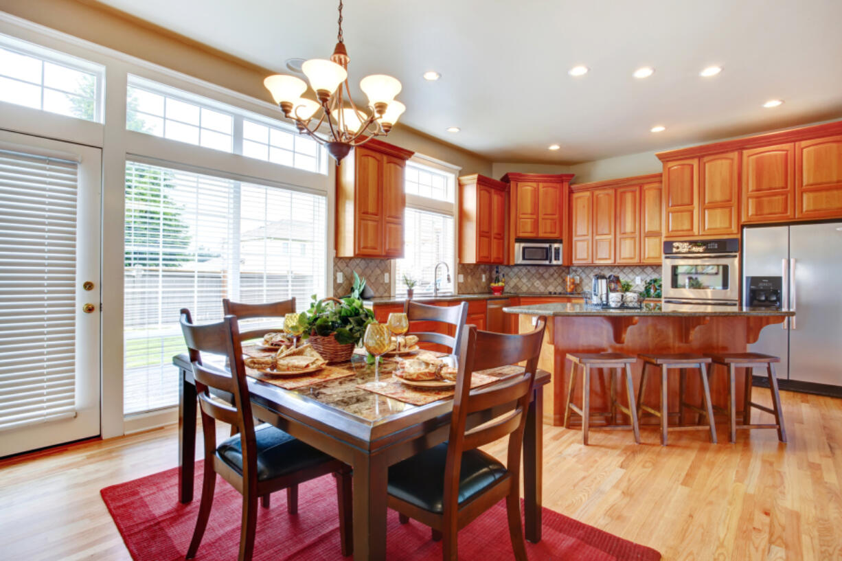 Adding a rug can easily add warmth to the kitchen.