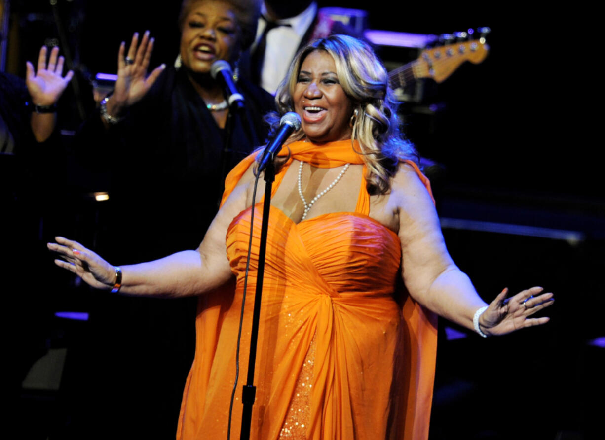 Singer Aretha Franklin performs July 25, 2012, at the Nokia Theatre L.A. Live in Los Angeles.