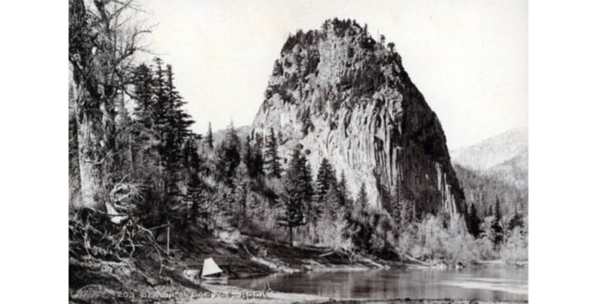 Beacon Rock, pictured here in 1901, was also known as Castle Rock.