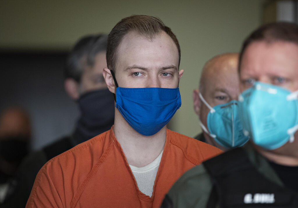 David Bogdanov enters the courtroom for sentencing in his trial at the Clark County Courthouse on Thursday morning, Sept. 9, 2021. Bogdanov received a sentence of 20 1/2 years in prison.