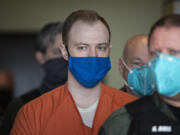 David Bogdanov enters the courtroom for sentencing in his trial at the Clark County Courthouse on Thursday morning, Sept. 9, 2021. Bogdanov received a sentence of 20 1/2 years in prison.