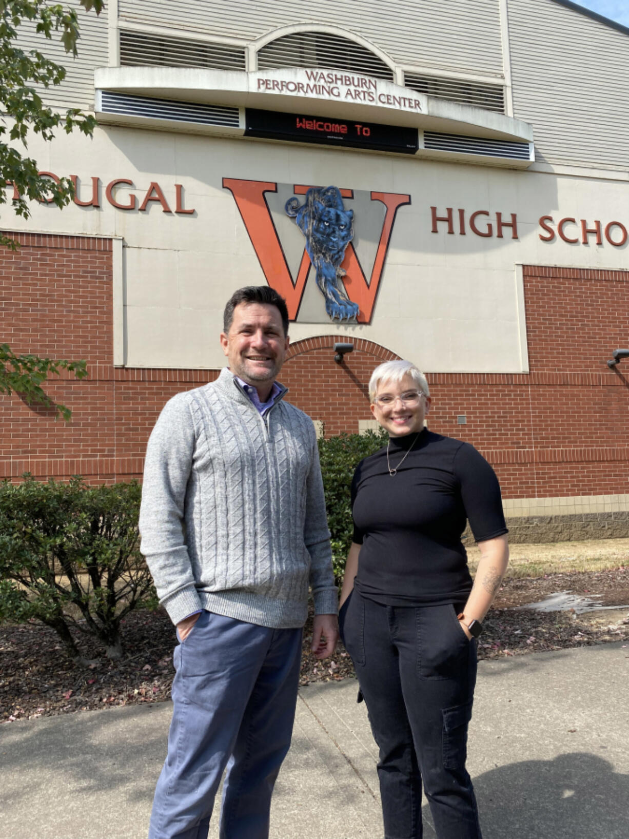 Band teacher David Duarte and choir teacher MaKenna Clendenen join Washougal High School's fine arts department.