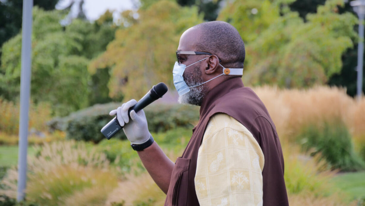 PeaceHealth Southwest Medical Center hosted a gathering of interfaith clergy from the Vancouver community Thursday evening Sept. 16. Those offering prayers included Chaplain Derek Rasheed of the Muslim faith.