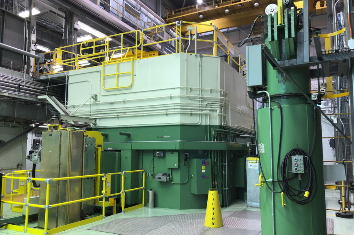 FILE - This Nov. 29, 2018, file photo, shows the Transient Test Reactor at the Idaho National Laboratory about 50 miles west of Idaho Falls, in eastern Idaho. The U.S. Department of Defense is taking public comments on its plan to build an advanced mobile nuclear microreactor prototype at the Idaho National Laboratory in eastern Idaho. The department on Friday, Sept. 24, 2021, began the 45-day comment period by releasing a draft environmental impact study evaluating alternatives for building and operating the microreactor that could produce one to five megawatts of power.