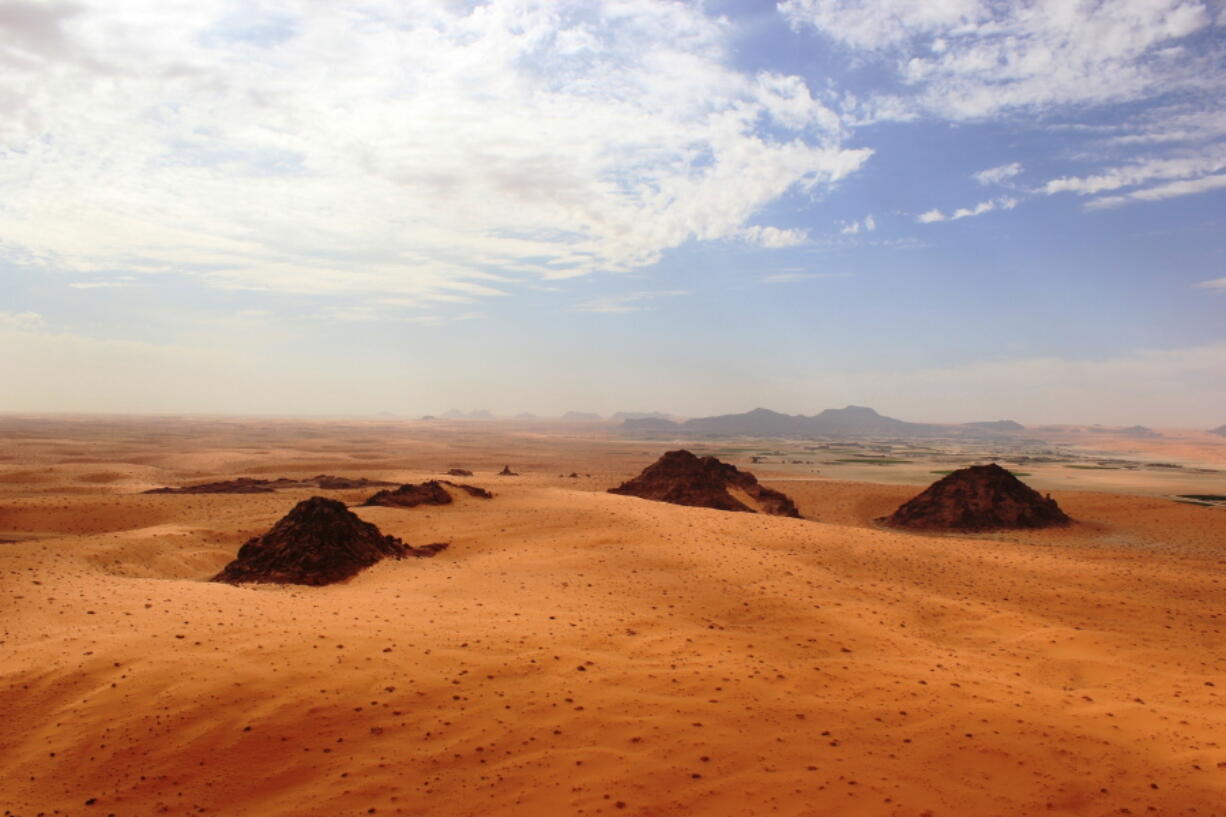 The Jubbah Oasis in northern Saudi Arabia, where humans were repeatedly present during periods of increased rainfall over hundreds of thousands of years.