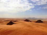 The Jubbah Oasis in northern Saudi Arabia, where humans were repeatedly present during periods of increased rainfall over hundreds of thousands of years.