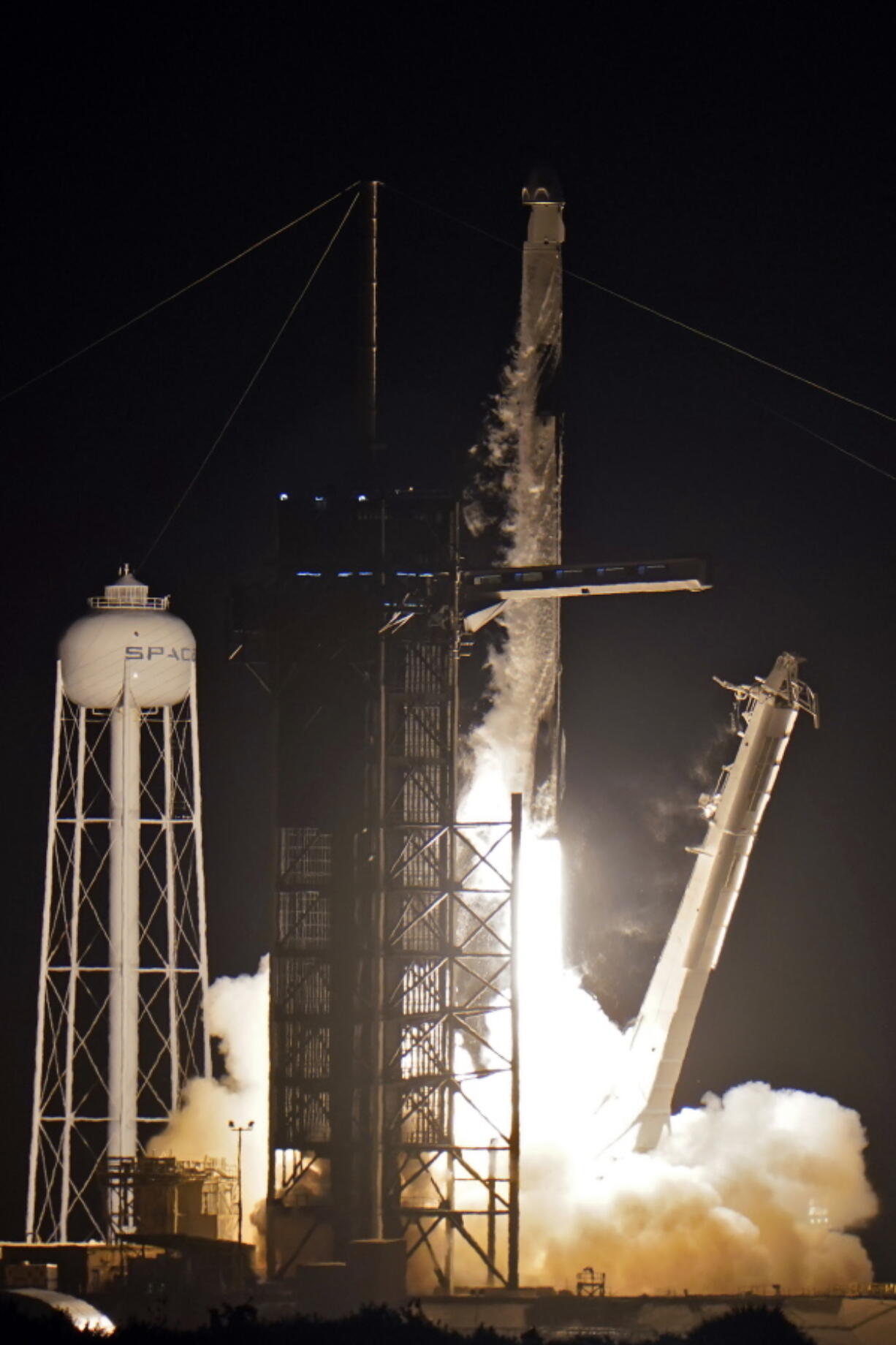 A SpaceX Falcon 9 rocket, with four private citizens onboard, lifts off from Kennedy Space Center's Launch Pad 39-A Wednesday, Sept. 15, 2021, in Cape Canaveral , Fla.