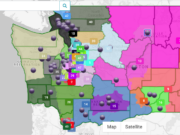 One proposed redistricting map for Washington.