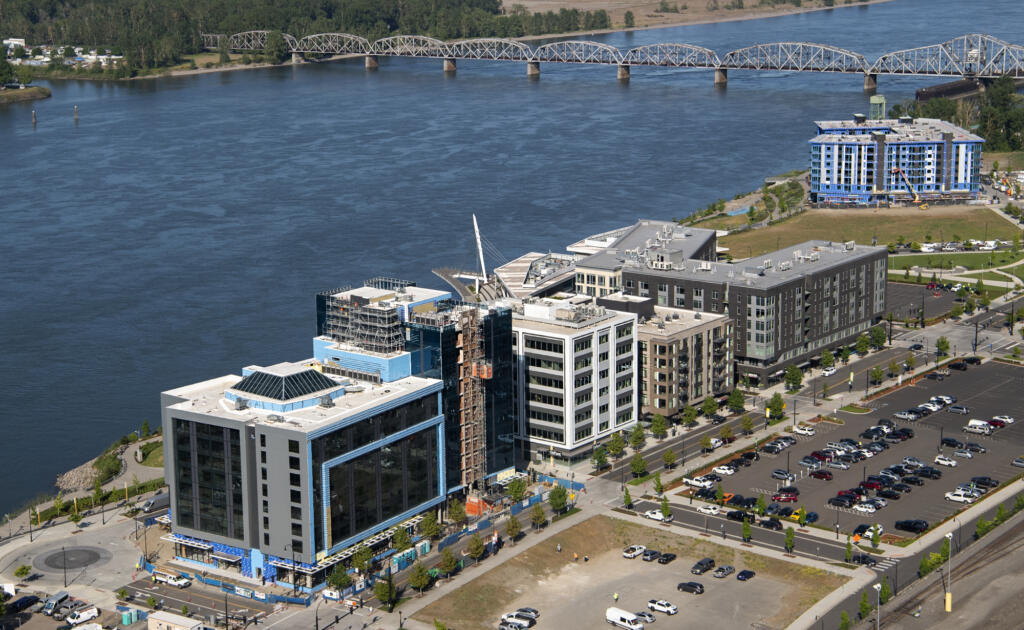 The Vancouver Waterfront pictured from the air on Tuesday, May 11, 2021.