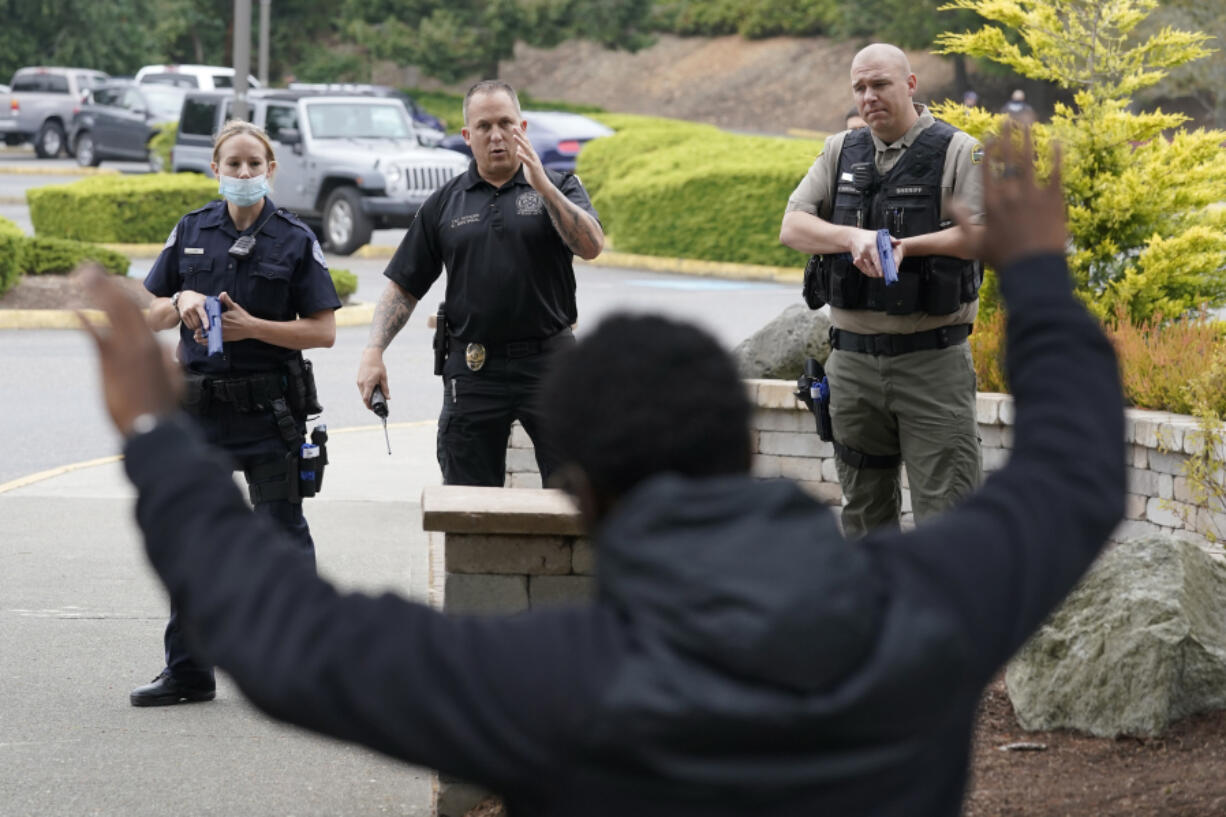 A training exercise is shown in July. The Vancouver Police Department received 84 suggestions on how it can improve internal operations. It has fulfilled most of the suggestions but still has to create an internal critical incident review board, work on data collection and further its police camera program.