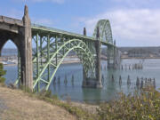 Yaquina Bay in Newport, Oregon, one of the major Dungeness crab fishing towns in the state.