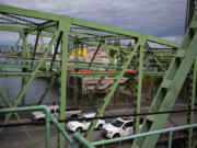 Motorists travel southbound on the Interstate 5 Bridge on Aug. 31.