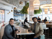 Jorge Castro, left, and Rahim Abbasi worked together to design Castro's DosAlas Latin Kitchen & Tequila Bar at The Waterfront Vancouver development.