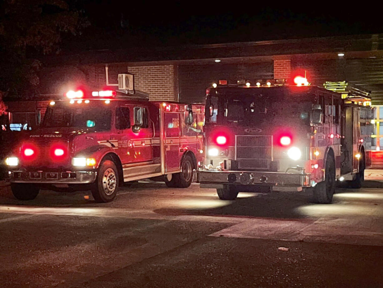 Clark County Fire District 6 joined fire agencies across the country Oct. 1 in lighting up the sky with red strobe lights to honor fallen firefighters, as part of the annual "Light the Night" campaign.