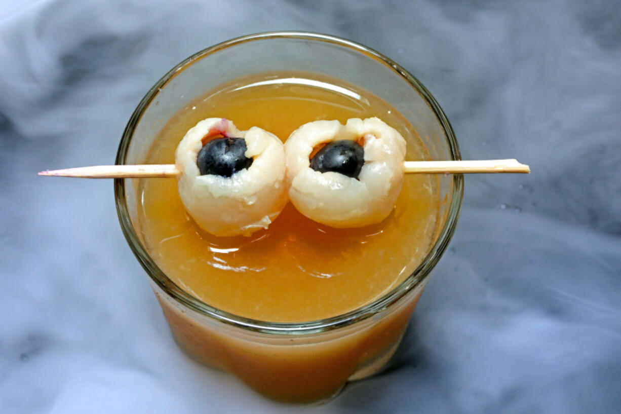 The Cider Sidecar, photographed on Wednesday, Oct. 6, 2021, makes an interesting Halloween cocktail. (Christian Gooden/St. Louis Post-Dispatch/TNS) (Christian Gooden/St.