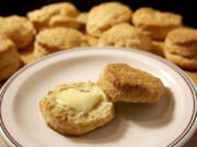 Homemade Buttermilk biscuits. (Photos by Hillary Levin/St.