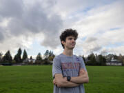 All-Region boys cross country runner of the year, Daniel Barna of Columbia River High School, is pictured on campus Monday afternoon, Nov. 15, 2021.