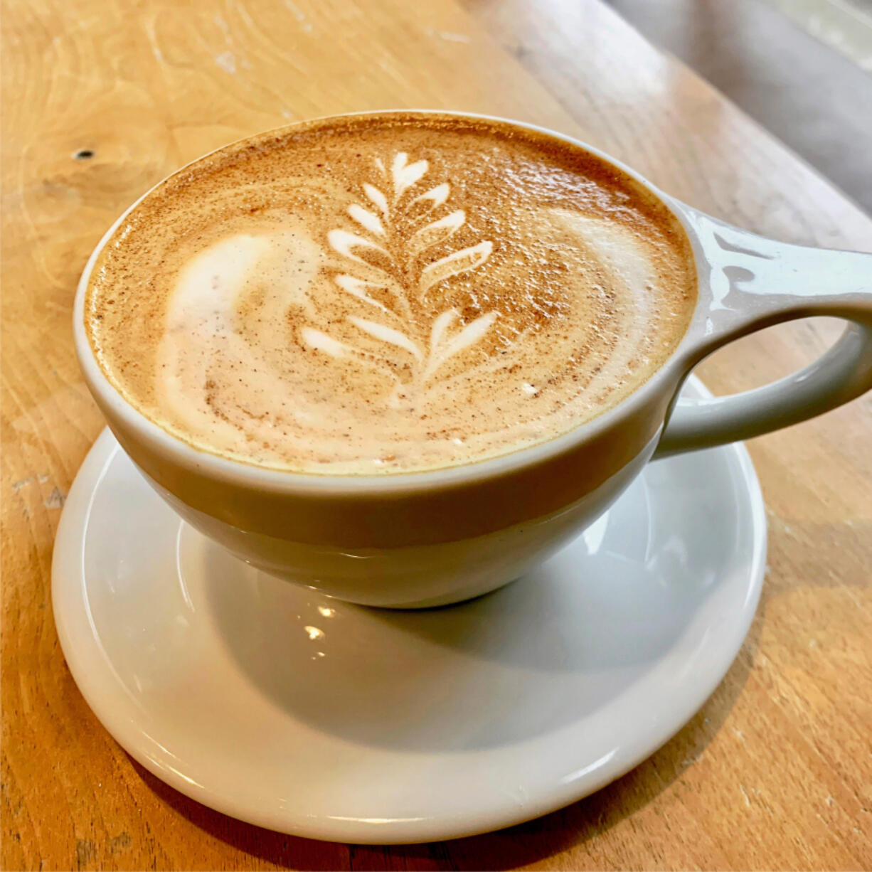 Autumn Spice Latte at Thatcher's Coffee.