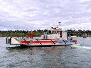 Vancouver Fire Department
Vancouver Fire Boat 1 helped rescue a woman who fell Tuesday morning into the Columbia River from the Interstate 205 Bridge. The crew pulled her onboard and treated her for hypothermia until they made it back to a Portland boat launch.