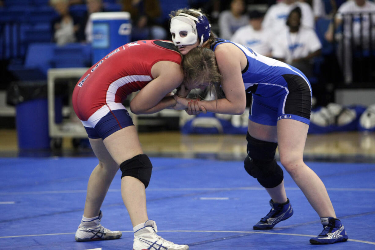 Melissa is in the blue singlet.  This is Nov. 10 vs. Cumberlands (Ky.). Melissa Simmons, a Ridgefield High School graduate, is a sophomore on the No.