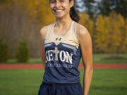 Seton Catholic sophomore Alexis Leone stands for a portrait Wednesday, Nov. 17, 2021, at Seton Catholic High School. Leone is the All-Region girls cross country runner of the year.