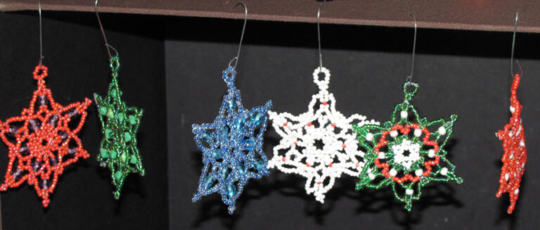 Handmade ornaments found at bazaars make great gifts and stocking stuffers.