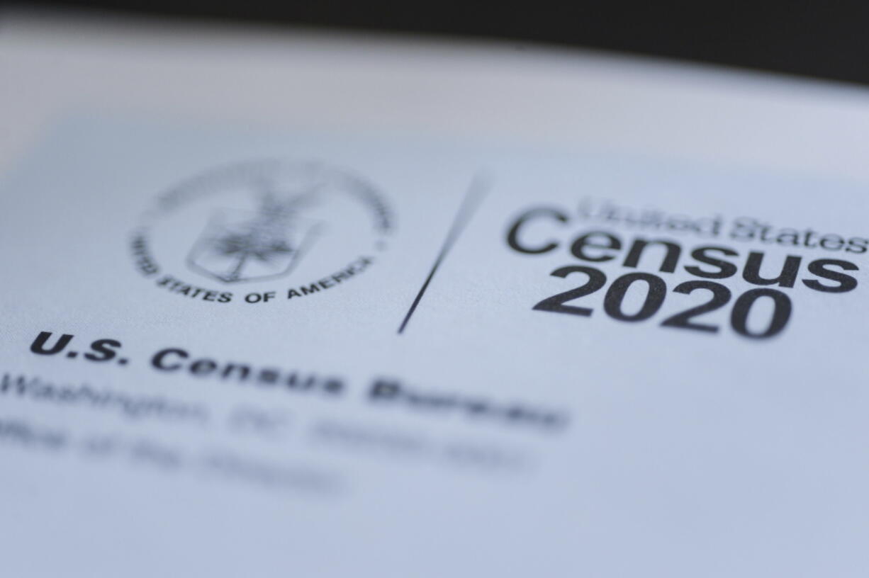 FILE - This March 18, 2020 file photo taken in Idaho shows a form for the U.S. Census 2020.