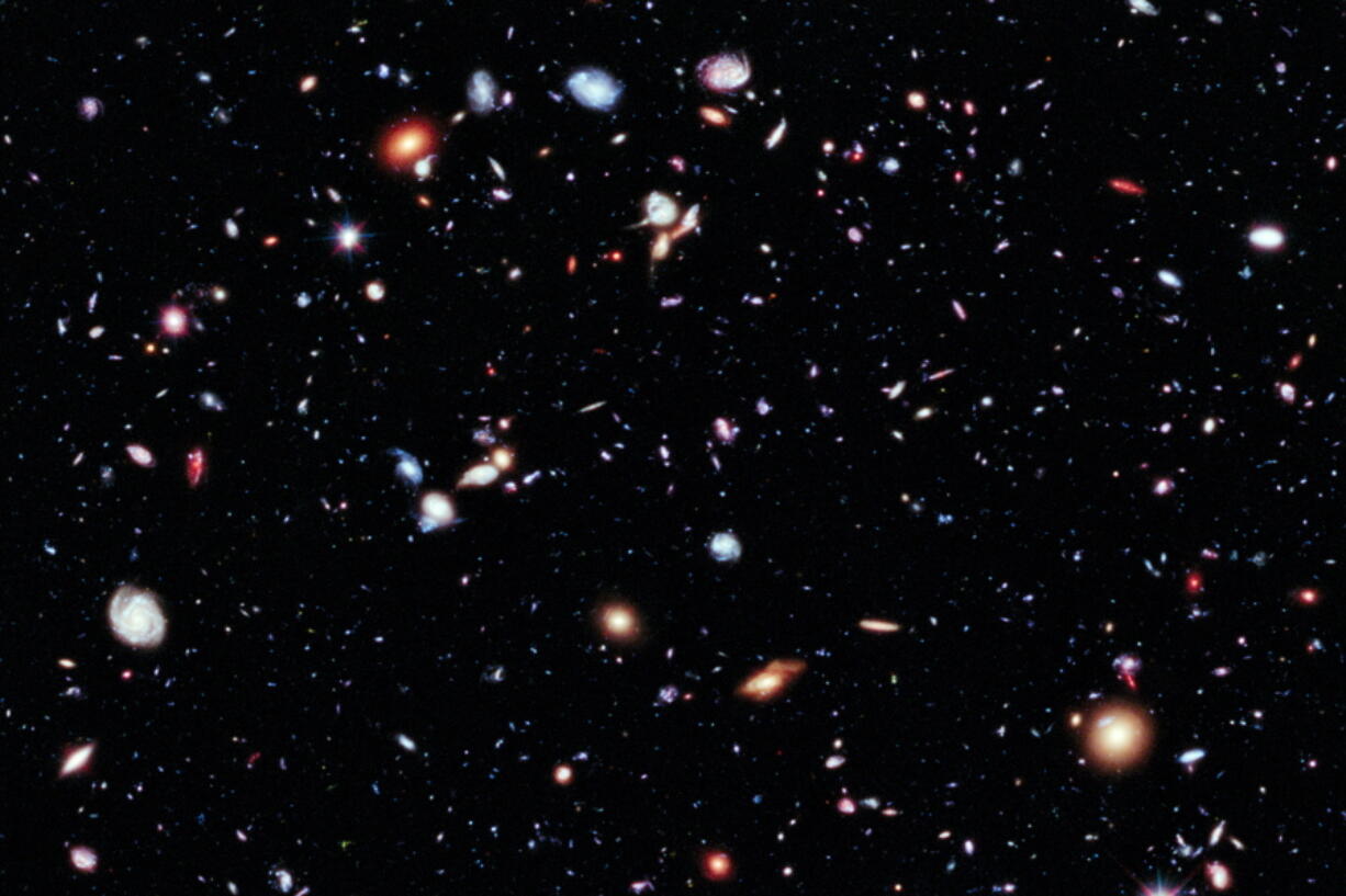 Thousands of galaxies captured by the Hubble Space Telescope in observations from 2002-2009.