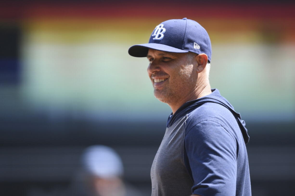 Tampa Bay Rays manager Kevin Cash won the American League Manager of the Year award Tuesday night, Nov. 16, 2021.