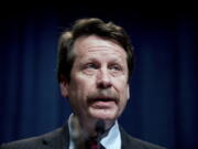 FILE - Food and Drug Administration (FDA) Commissioner Dr. Robert Califf speaks at a news conference in Washington, May 5, 2016. President Joe Biden is nominating Califf to again lead the regulatory agency.