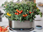 AeroGarden's indoor growing systems, the AeroGarden Bounty Elite. High-tech growing systems are bringing the joy of gardening even to those without light, know-how or outdoor space.