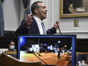 FILE - Mark Richards, Kyle Rittenhouse's lead attorney, gives his closing argument during Rittenhouse's trial at the Kenosha County Courthouse in Kenosha, Wis., on Nov. 15, 2021. Mental health advocates say that during closing arguments, Richards dangerously implied that people with mental illnesses are homicidal and need to be killed.