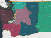 The proposed revisions to Washington's congressional maps.