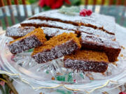 With a half-dozen spices and dark molasses, this old-fashioned gingerbread is Christmas on a cake stand.