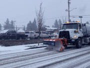 Vancouver Public Works converts its vehicles to tackle treacherous conditions in the winter. City staff caution residents to drive safely and be aware of black ice on the city's 1,900 miles of paved streets, as limited resources restrict crews from tending to all of these areas.