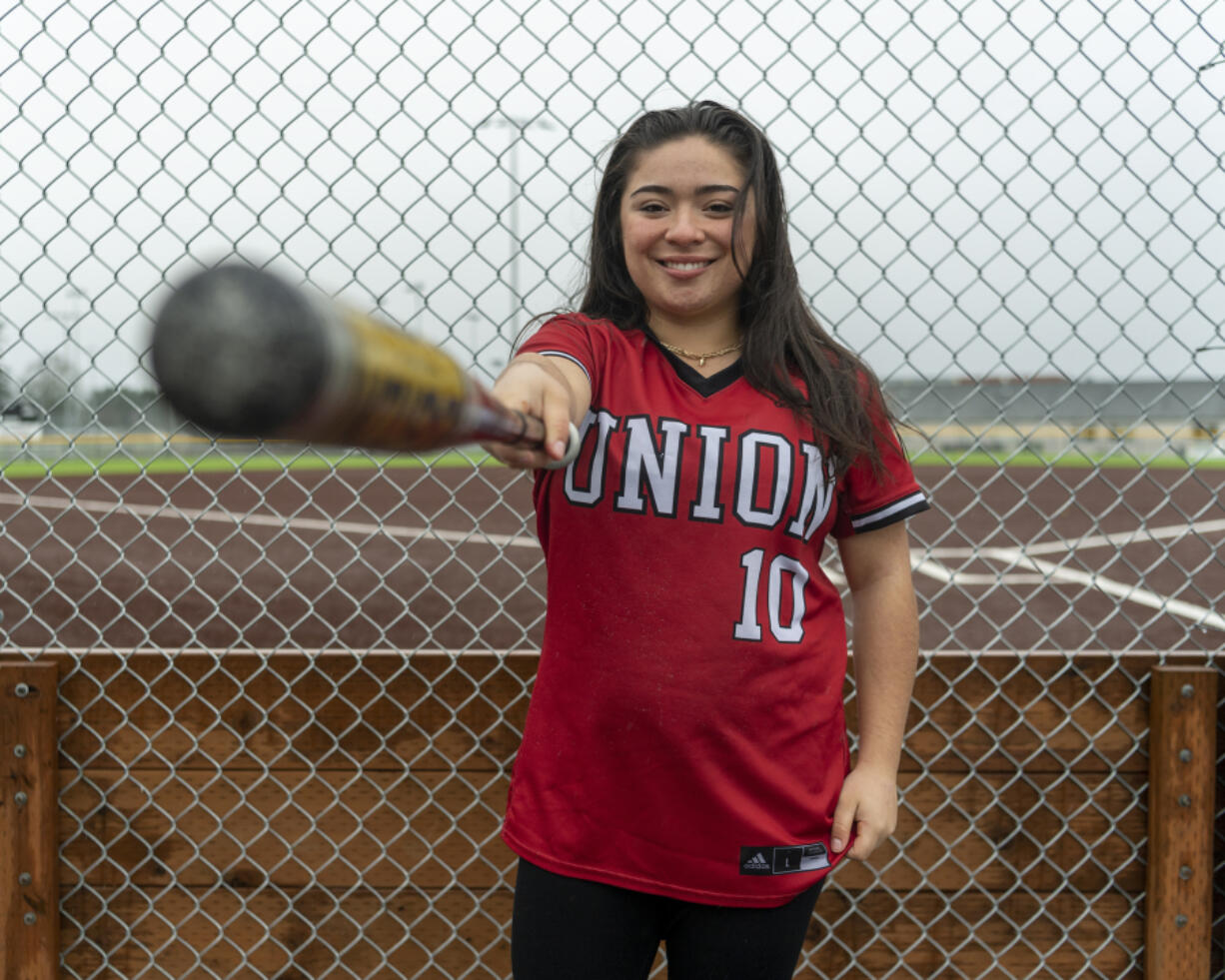 Union senior Ashley Griffith is the All-Region slowpitch softball player of the year. She also plays fastpitch, making her sports season year-round.