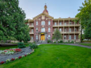 Visitors to Providence Academy can walk through the heart-shaped Sacred Heart Garden, which was designed by Mother Joseph in 1876. The garden adorns the front of the academy's main entrance.