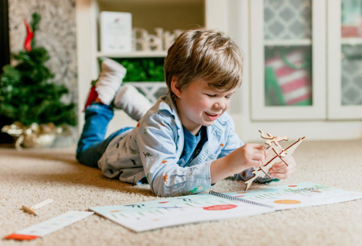 Jamie Bennett loves the critters included with his at-home play kit from Columbia Play Project.