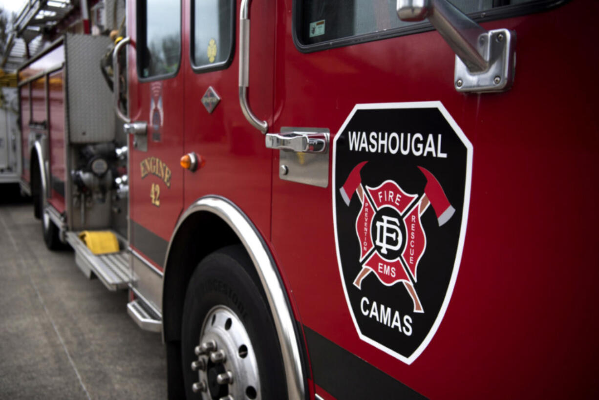 A fire engine is pictured at the Camas-Washougal Fire Department Station 42 in Camas.