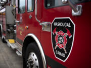 A fire engine is pictured at the Camas-Washougal Fire Department Station 42 in Camas.