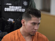 Luis Perez Salinas appears Feb. 3, 2020, in Clark County Superior Court. He was sentenced Wednesday to more than seven years in prison.