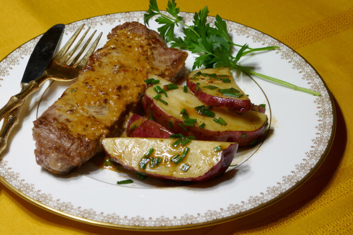 Honey-flavored whiskey steak.