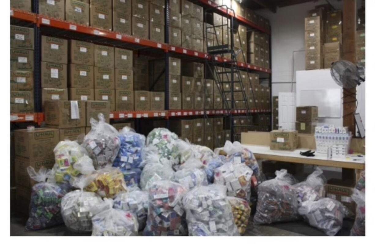 Items stolen from San Francisco Bay Area retailers were recovered in a warehouse in Concord, Calif., where a search warrant was executed by California law enforcement authorities.