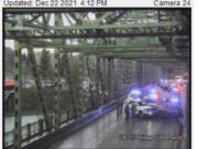 A police pursuit had blocked the southbound lanes  Interstate 5 bridge.