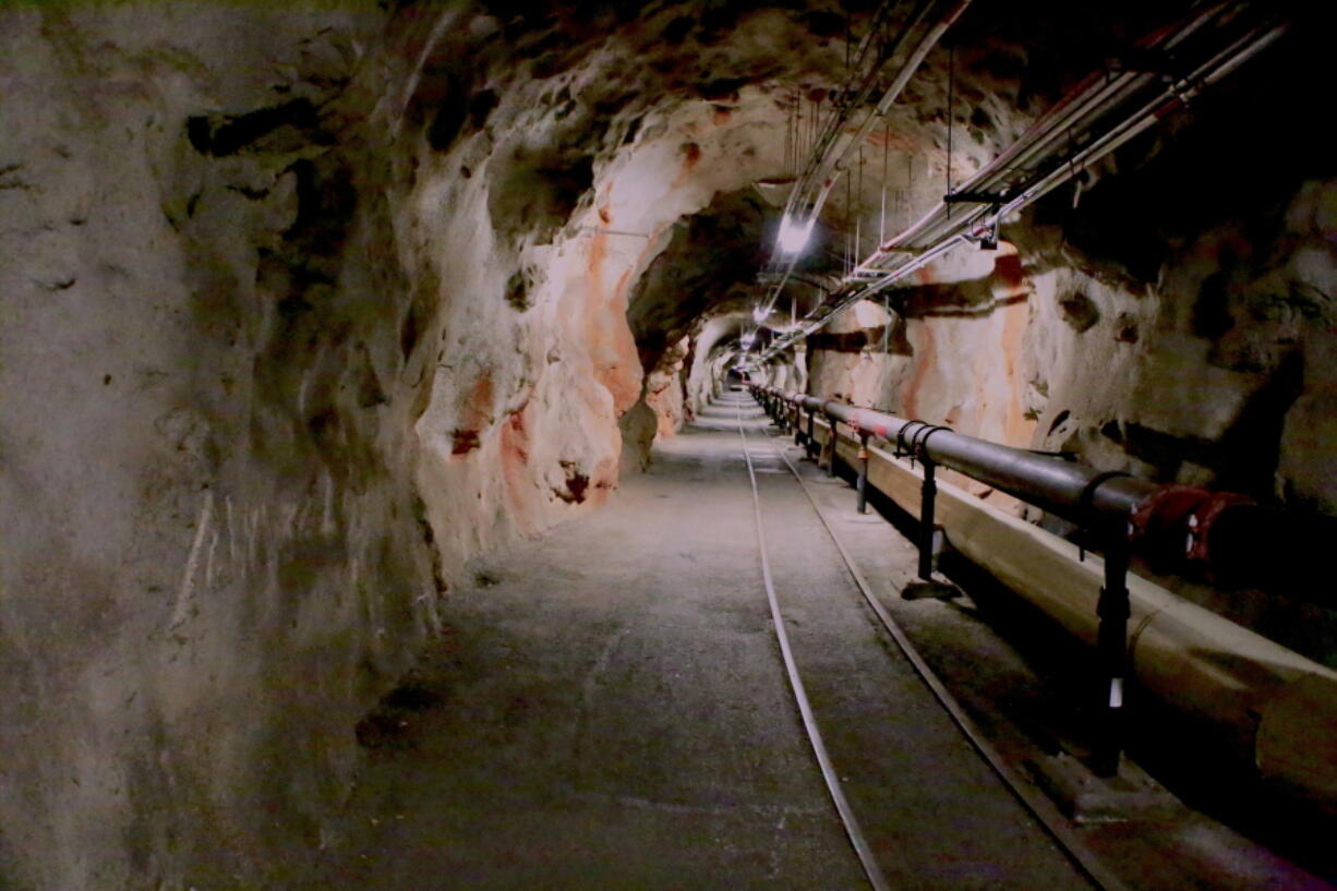 FILE - A tunnel inside the Red Hill Underground Fuel Storage Facility is seen in Pearl Harbor, Hawaii on Jan. 26, 2018. U.S. Sen. Brian Schatz said the EPA should step in after the Navy disputed the Hawaii Department of Health's analysis of fuel contamination at a well that provides drinking water to the Joint Base Pearl Harbor-Hickam's water system. Military households have complained about their tap water, with some saying they suffered ailments such as cramps and vomiting after drinking it. (U.S.