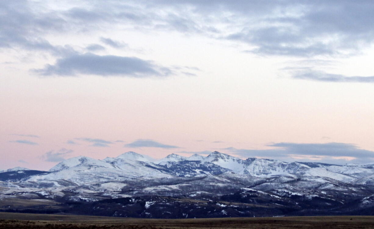 The sun sets over the Badger-Two Medicine area near Browning, Mont., in 2016.